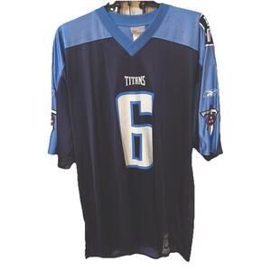 NFL Tennessee Titans Men’s 2 XL Reebok # 6 Joe Nedney Jersey. 2 Shades Blue